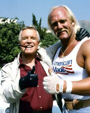 The A Team thumbs-up from George Peppard & Hulk Hogan 8x10 inch real photo picture