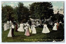 1910 Dancing Lawn Washington Park Field Cleveland Ohio Vintage Antique Postcard picture