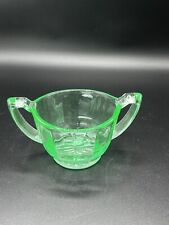 Vintage Depression Glass Mint Green Open Sugar Bowl picture