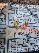 Vintage 80s Pac Man Twin Flat Sheet Bally Midway Dan River Muslin Retro Games picture
