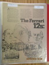 Ferrari#178 Article Engine The Ferrari 12s July 1985 4 page picture