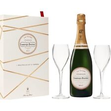 2 Laurent Perrier Champagne Flute France Cocktail Glasses With Box . picture