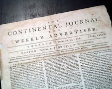 Rare Revolutionary War CHERRY VALLEY MASSACRE New York 1778 Boston MA Newspaper  picture