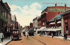 Wellington Street Sherbrooke Quebec QC Canada Trolley Furniture Store 1915 PC picture