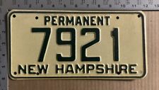 1963 New Hampshire permanent government license plate 7921 REFLECTIVE 14196 picture