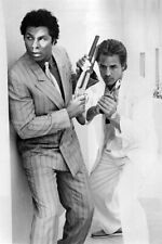 Miami Vice 8x10 real photo Don Johnson Philip Michael Thomas with guns picture