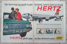 1960 Double Size Color LIFE Magazine Ad-Hertz Rent A Car - FC picture