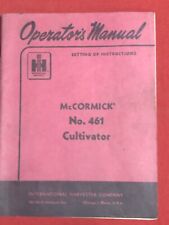 Vintage International Harvester IHC McCormick 461 Cultivator Operator's Manual picture