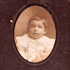 Portrait of Toddler Boy Late 1800s Vintage Photograph 4.25 x 6 READ picture