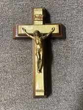 Antique Vintage Wood Divinity Crucifix picture