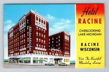 Racine WI-Wisconsin, Hotel Racine, Advertising, Antique, Vintage Postcard picture