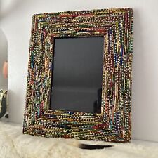 Glass Mosaic Frame India Recycled Vintage Bangle Bracelet 4x6 picture