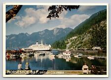 West Vancouver British Columbia Horseshoe Bay Ferry Terminal Vtg Postcard 4x6 picture