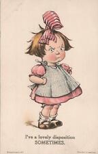 ANTIQUE Comic Charles Twelvetrees I've a Lovely Disposition SOMETIMES POSTCARD picture