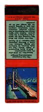 OAKLAND BAY BRIDGE matchbook matchcover - 1930's SOUVENIR - CALIFORNIA picture