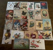 Lot of 23 Antique Greetings Vintage Postcards with Bird~BIRDS~ in sleeves-k-566 picture