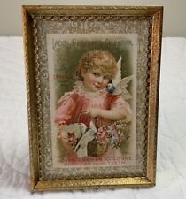 Antique Framed Victorian Trade Card Ephemera, Late 1800’s, Hoyt’s German Cologne picture