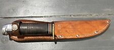 Vintage Western Boulder, Colo. OFFICIAL B.S.A. Camp Knife w/ B.S.A. Sheath picture