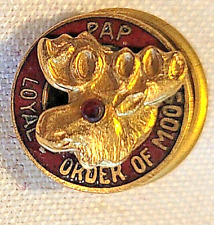 Vintage Loyal Order of Moose PAP Lapel Pin Screw Back picture