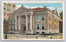 Vtg Post Card Public Library, Binghamton, N.Y. H254 picture