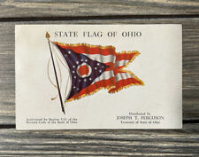 Vintage State Flag Of Ohio Card Information 5” x 3.25” picture