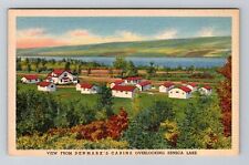 Watkins Glen NY-New York, Denmark's Cabins, Seneca Lake Vintage Postcard picture