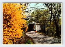 Green Sergeant's Covered Bridge New Jersey Vintage 4X6 Postcard 5A6 picture