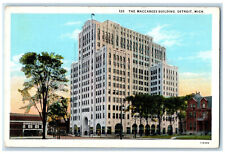 c1920's The Maccabees Building Detroit Michigan MI Antique Unposted Postcard picture