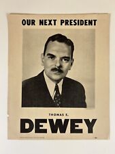 1948 Thomas E. Dewey Presidential Campaign Poster Flyer picture