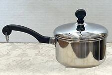 Vtg Farberware Aluminum Clad Stainless Steel 1 Qt Sauce Pan & Lid Made In USA picture