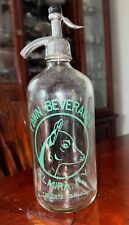 FAWN BEV. VINTAGE SELTZER BOTTLE FROM ELMIRA, NY picture
