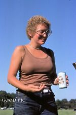 #J60- Vintage 35mm Slide Photo- Older Woman With a Beer- 1968 picture