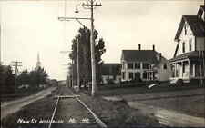 Washburn ME Main St. c1910 Image - c1930s-50s Real Photo Postcard picture