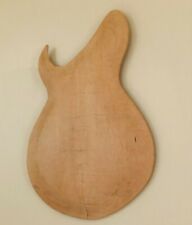 vtg wood guitar mold wall hanging music art piece 21