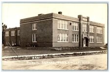 1940 Public School Exterior Building Eden Valley Minnesota RPPC Photo Postcard picture