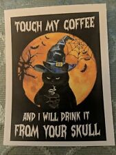 *Halloween* Postcard: Black Cat Vintage Image~Reproduction postcard  picture