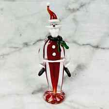 Vintage Cannon Falls Holiday Gallery Clear Glass Santa Claus 11