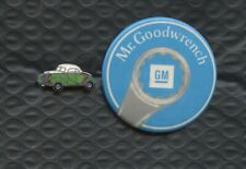 MR GOODWRENCH GM BUTTON & Small car pin - check out my other car vintage items picture