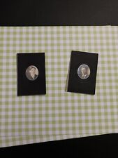 2 Antique Victorian Mini Photos In Cardboard Oval Frames Young Men Vintage Early picture