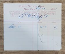 1884 Billhead New York Fourth National Bank picture