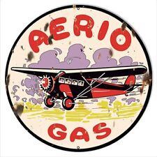 Aerio Gasoline Reproduction Motor Oil Metal Sign 30×30 Round picture