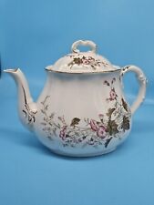 Vintage Cottagecore Pink Flower Teapot Johnson Brothers England Gold Gilding  picture