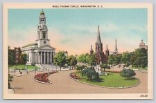 Washington DC, Thomas Circle, Vintage Postcard picture
