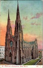 Vintage Postcard St. Patrick's Cathedral Church NY New York c.1907-1915    K-494 picture
