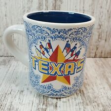 180 degrees stoneware Texas Star State Flags Paisley Coffee Tea Mug Cup picture