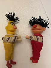 Vintage Bert & Ernie Sesame Street Characters Clip On Hugger Toys Lot of 2 picture