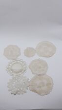 Antique White Lace Doilies Handmade Tsarist Russia Times Textiles Collectibles picture