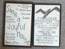 Vtg Religious Posters- Grace Church Middletown, NY 1972 Lot Of 2 Freedom Mission picture