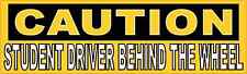 10x3 Student Driver Behind the Wheel Bumper Sticker Vinyl Decal Vehicle Stickers picture