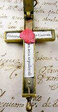 Antique Reliquary Cross Crucifix Arca Sepulerali Relic St. Therese Little Flower picture